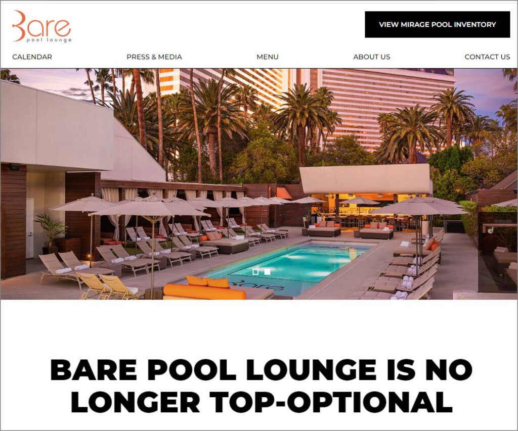 Bare Pool Lounge - The Mirage